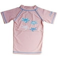 thumbnail image 1 of Kids Rash Guard Shirt, Short Sleeve Pink, 1 of 2
