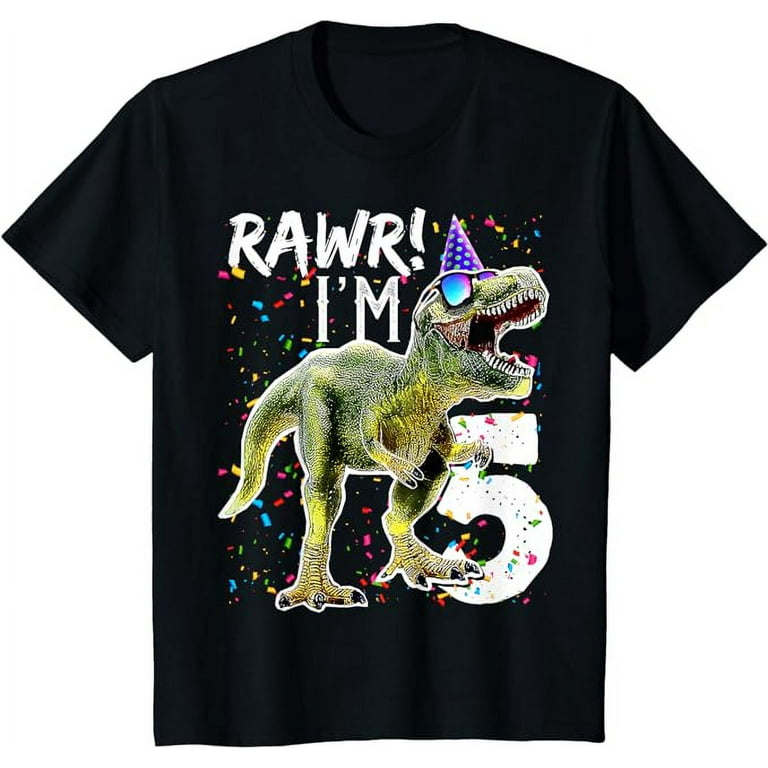 Kids Rawr I'm 5 5th Birthday Dinosaur Shirts Boys Dinosaur Gift Kids Rawr I'm 5 5th Birthday Dinosaur Shirts Boys Dinosaur Gift