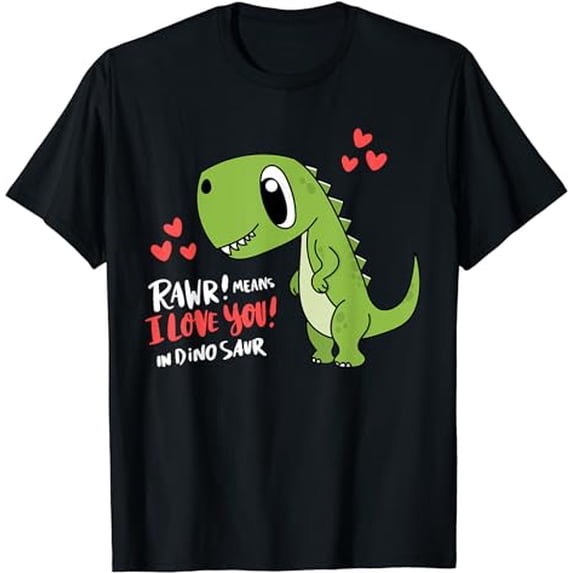 Kids Rawr! Means I Love You! In Dinosaur St Patricks Day T-Shirt