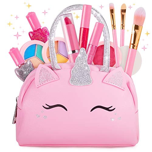 Kids Makeup Kit for Girl - Washable Make Up for Little Girls, Child Play  Real Makeup Set, Non Toxic Toddlers Pretend Cosmetic Kits, Age 3+ 5 6 8 10  12