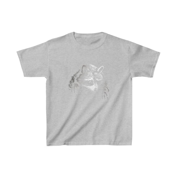 Kids' Realistic Raccoon Face T-Shirt