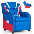 thumbnail image 1 of Kids Recliner Chair Gaming Sofa PU Leather Armchair w/Side Pockets Blue, 1 of 10