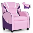 thumbnail image 1 of Kids Recliner Chair Gaming Sofa PU Leather Armchair w/Side Pockets Pink, 1 of 10