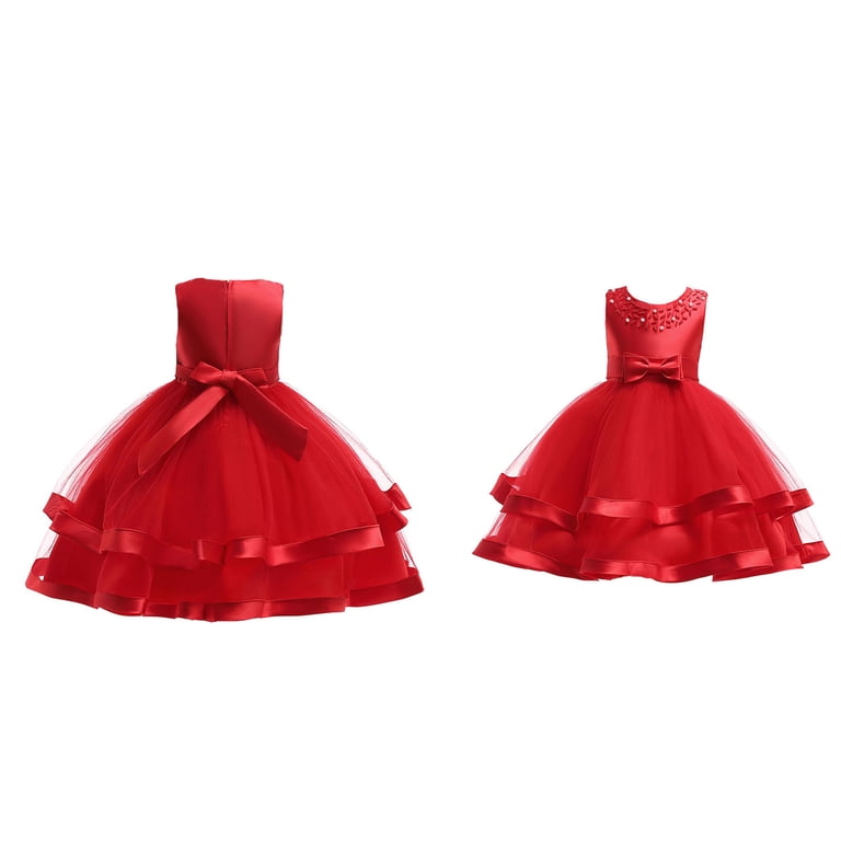 open lace back dress Amazon.com: Little Girls Red Dress