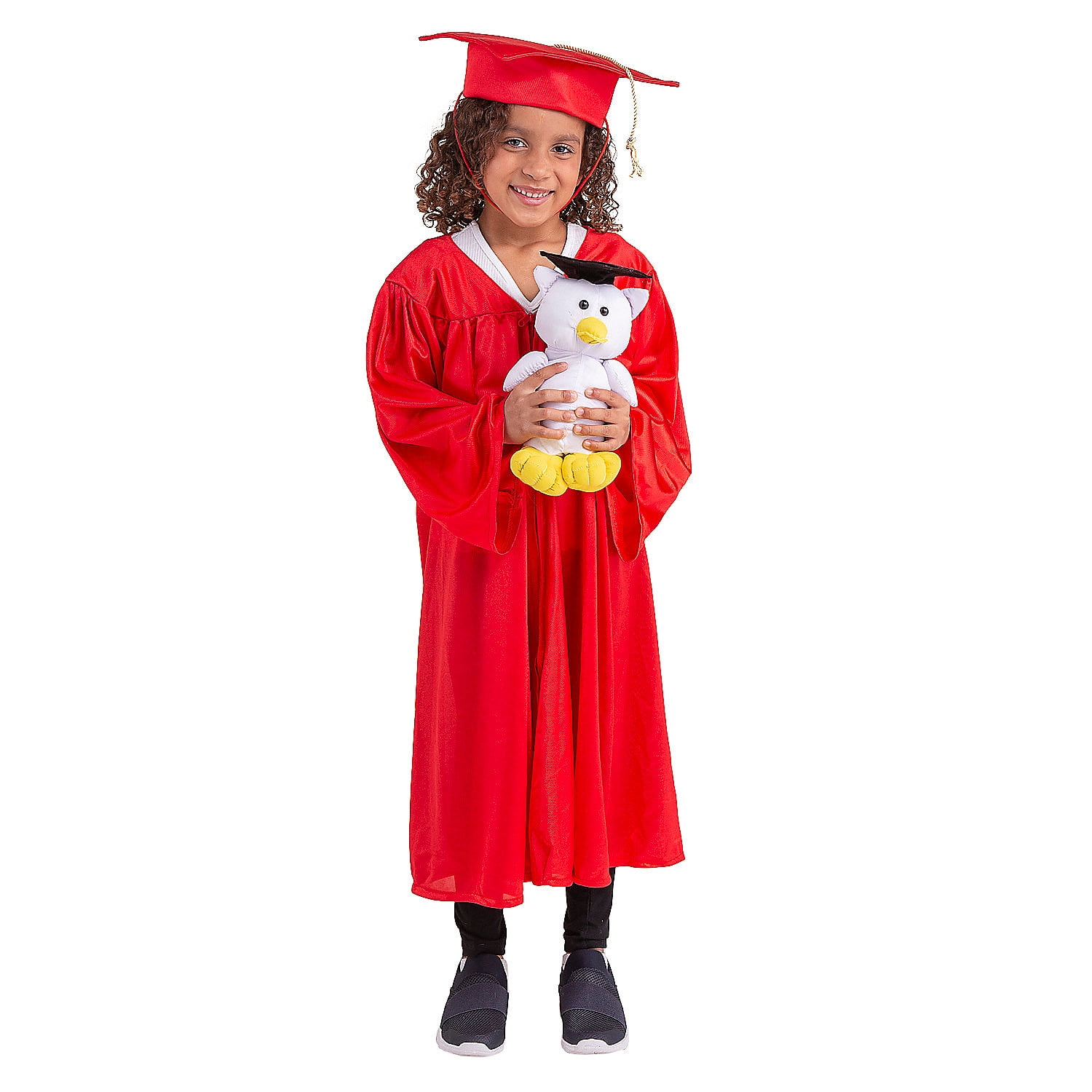 Kids' Red Elementary School Graduation Robe & Stuffed Owl Kit , Apparel ...