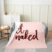 Kids Red Pink Leopard Fleece Throw Blanket Baby Get Naked Flannel Blanket Plush Fuzzy for Boys Girls Teens Modern Urban Cheetah Simple Bedroom Decor Breathable Soft Lightweight 30" x 40"