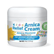 Kids Relief  Arnica Cream, Natural, Soothing, Non-Greasy, Hypo-Allergenic and Unscented for Bumps and Bruises, 4 oz
