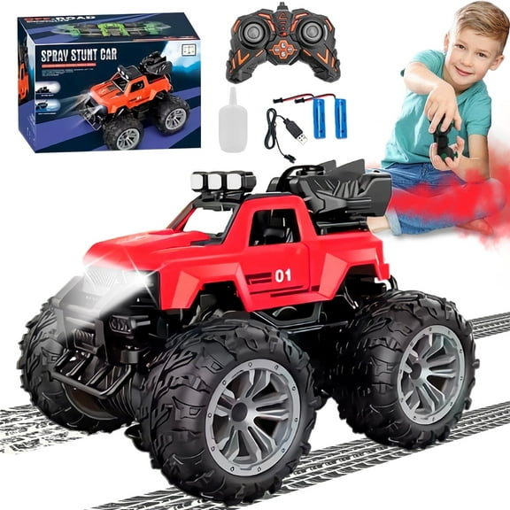 HNH 1: 18 Kids Remote Control Car with 2 Batteries, RC Truck for Boys and Girls 3+, Red