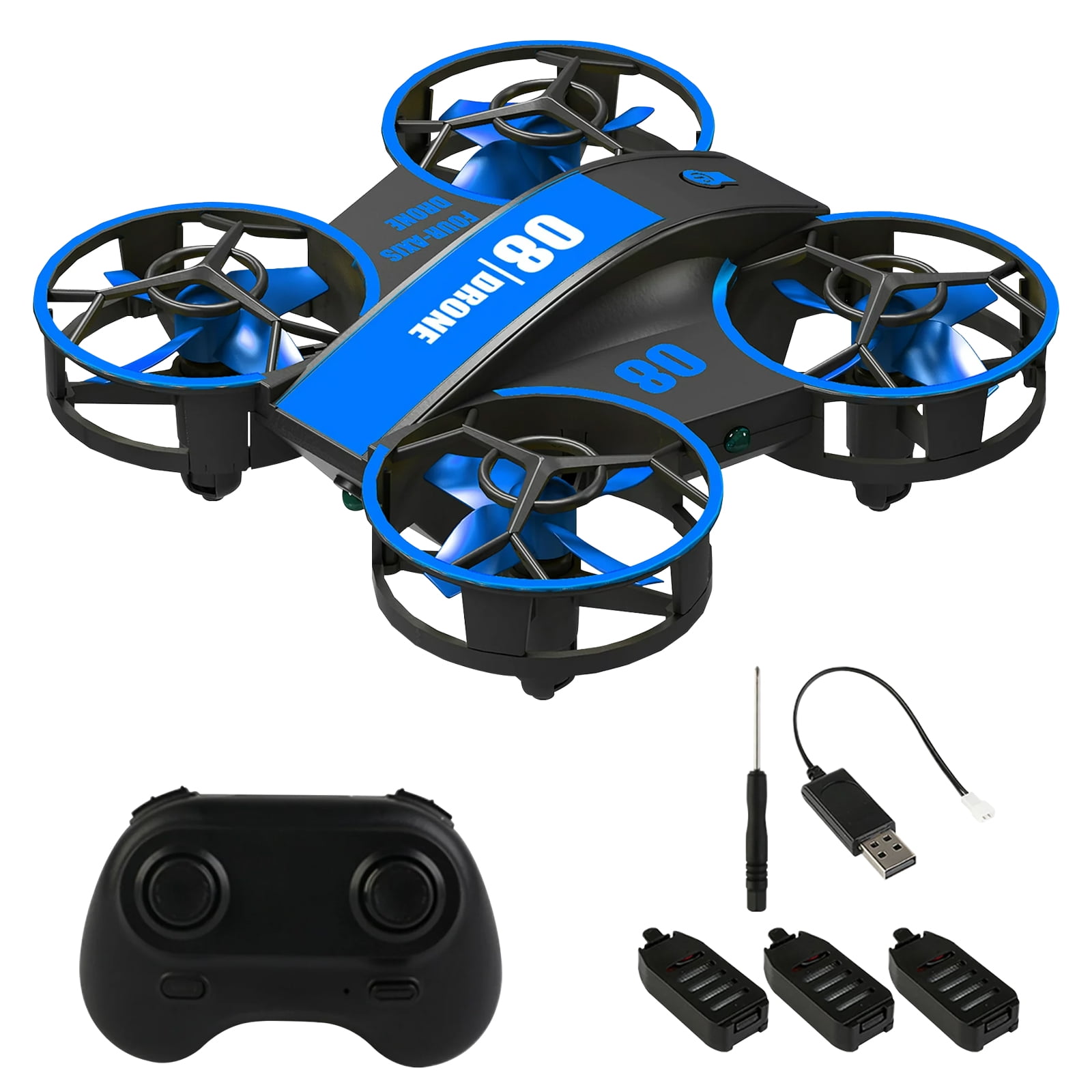 Kids Remote Controlled Quadcopter with Assisted Landing, Headless Mode, Wireless & Rechargeable
