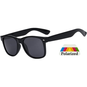 Kids Retro Sunglasses - Black Frame / Smoke Polarized Lens
