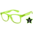 thumbnail image 1 of Kids Retro Sunglasses - Glow in the Dark Green Frame / Clear Lens, 1 of 4