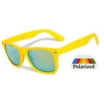 thumbnail image 1 of Kids Retro Sunglasses - Matte-Yellow Frame / Mirror Polarized Lens, 1 of 6