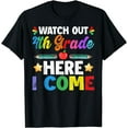 thumbnail image 1 of Kids Retro Watch Out 4th Grade Here I Come Back To School T-Shirt, 1 of 4