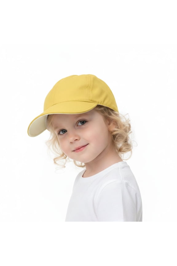 Kids Reversible Double-Sided Baseball Cap Adjustable Foldable Quick Dry Sun Hat for Toddler Boys Girls