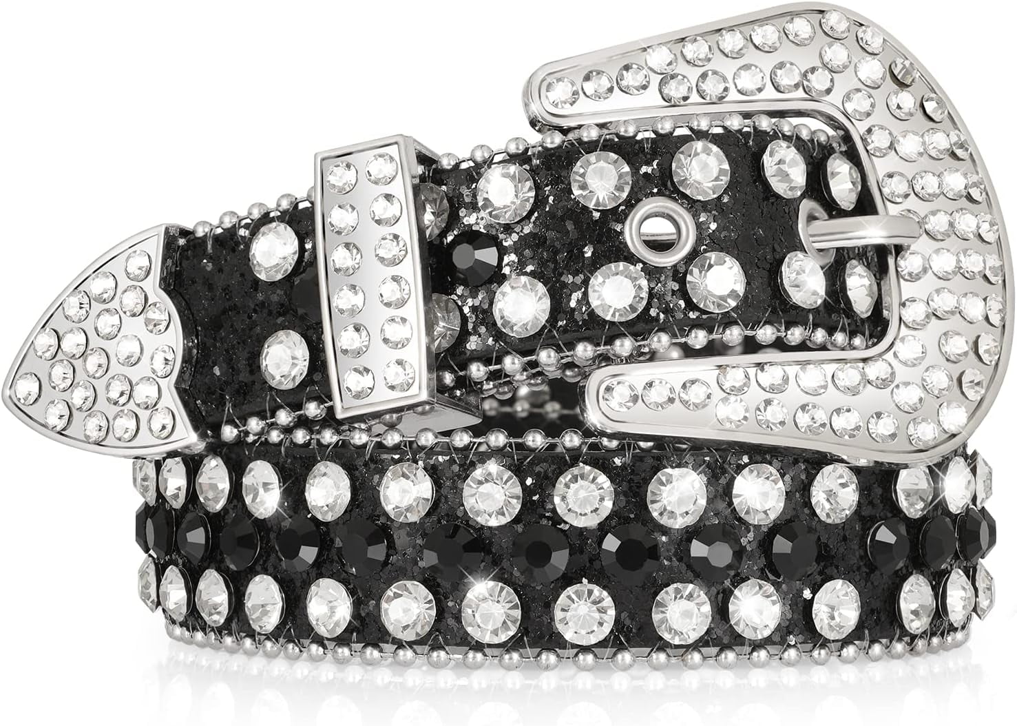 Kids Rhinestone Western Belt for Girls Boys, Cowboy Cowgirl