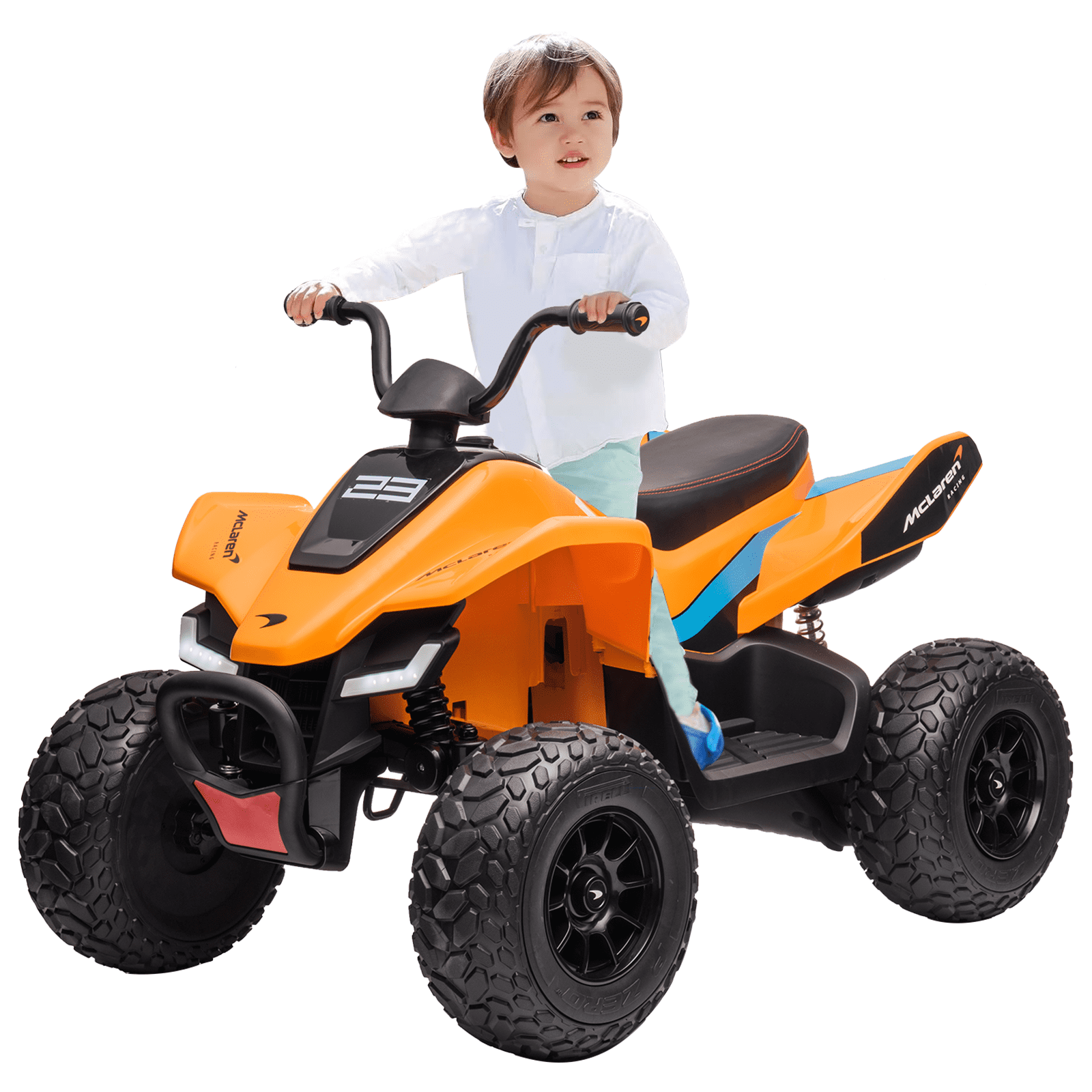 Kids Ride on ATV 24V Battery Powered Kids Electric Vehicle 4 Wheeler Quad w Headlights MP3 USB Volume Control Large Seat Electric Ride on Toys Best Gifts for 18 36 Months Boys and Girls Walmart