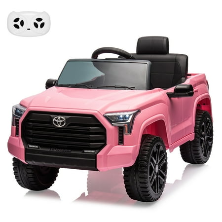 Kids Ride On Car, Toyota Licensed Kids Ride-On Truck, 12V 2x25W Battery Powered Toy Vehicle, Max Speed 4mph, Suitable for 3+ Years Old Children with Remote Control, Mp3, Led Lights