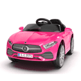 thumbnail image 1 of Kids Ride on Cars, 12V Powered Mercedes Benz Ride on Toys w/Remote Control, Music, Bluetooth, LED Light, USB, Power Display, Four Wheel Suspension Electric Car for Toddlers 3-6 Year Olds, Pink, 1 of 9