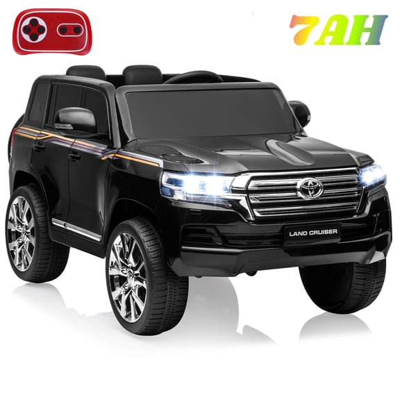 Kids Ride-On Car, Licensed Toyota Land Cruiser Electric SUV Police Car, 2 Seaters, 12V, Remote Control, LED Lights
