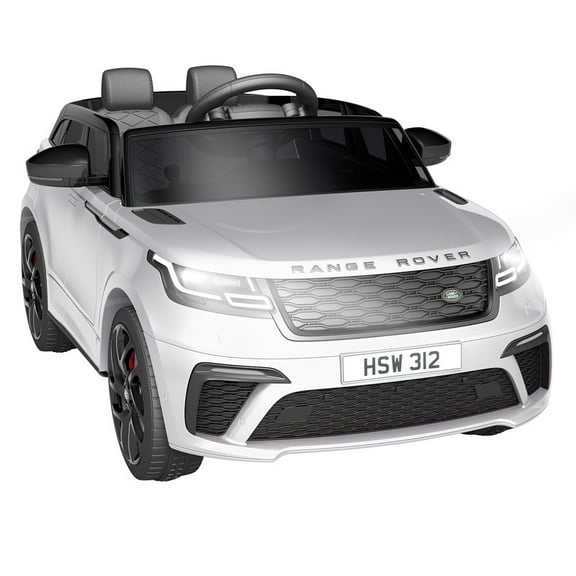 Kids Ride On Car with Remote, Licensed Land Rover Kids Electric Car, Ride On Toys for Kids 3-8 with Mp3 Player, Rocking, Pull Rod, White