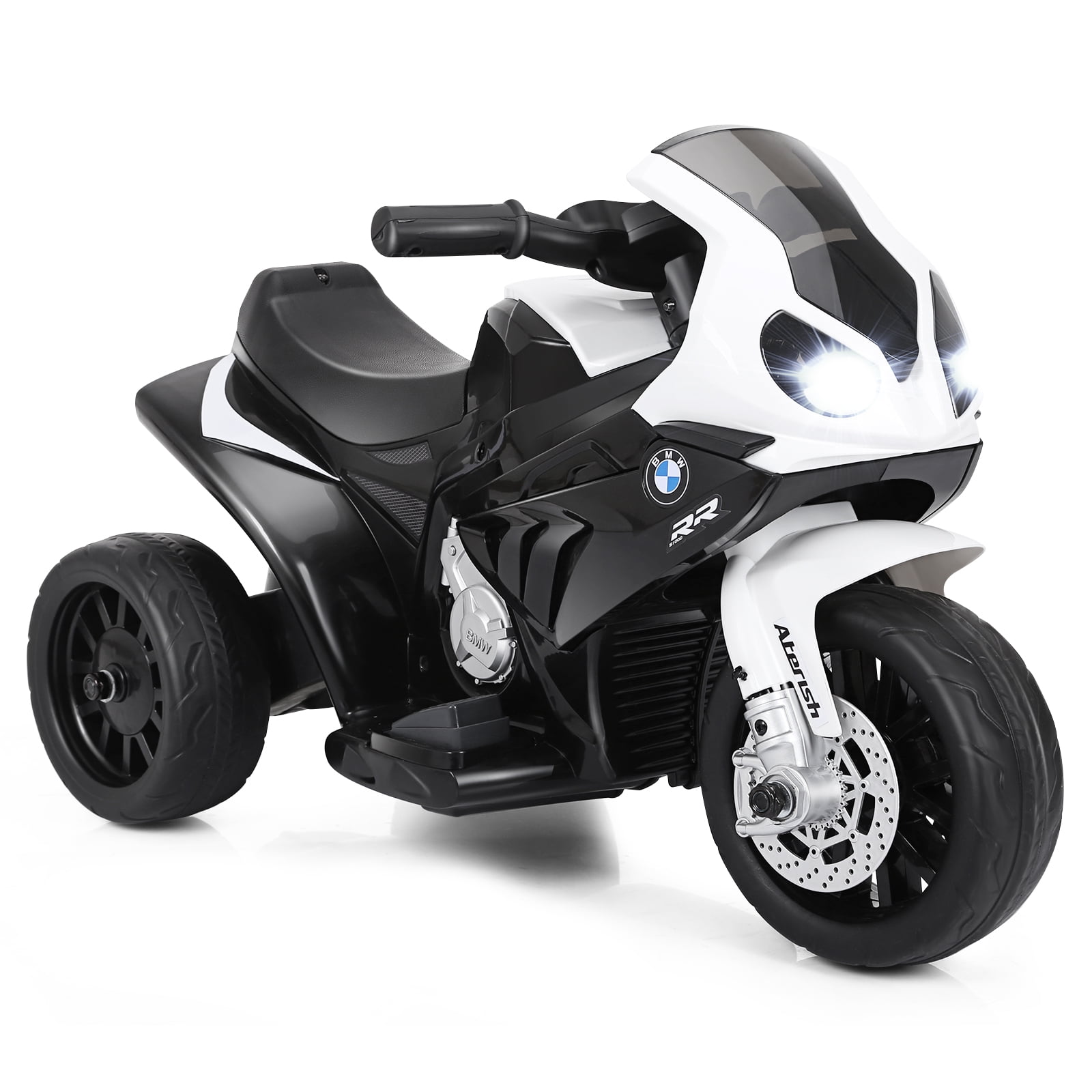 Walmart Black Friday Deals 2025 - Costway Toddler Electric Motorcycle, 3-Wheel Ride-On Bike, Black, Lights, Music, 6V Battery