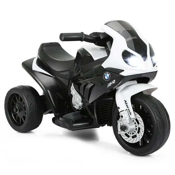 Costway Kids Ride On Motorcycle BMW Licensed 6V Electric 3 Wheels Bicycle Music & Light Black
