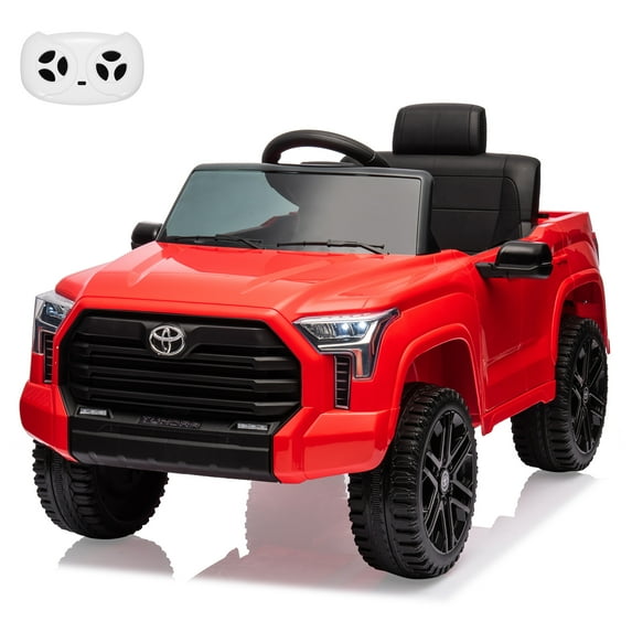 Kids Ride on Truck Car 12V Ride on Car w/Remote Control, Battery Powered Electric Car with 4 Wheels Spring Suspension, 3 Speeds, LED Lights, Gift for 3+ Kids