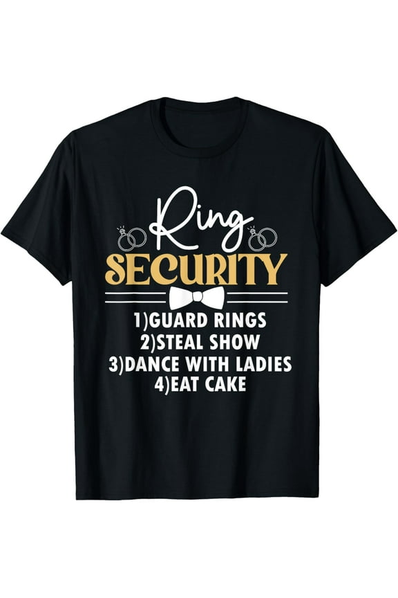 Kids Ring Security Ring Bearer Boys Wedding Party Marriage T-Shirt100% pure cotton short-sleeved shirt for both men and women