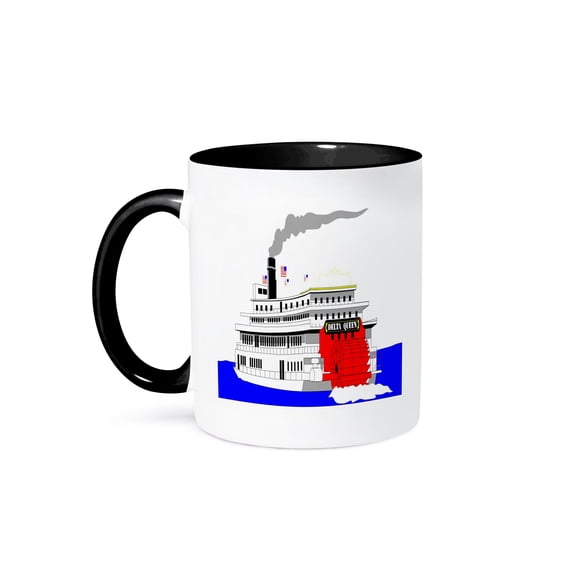 Kids Riverboat, 11oz Two-Tone Black Mug