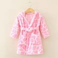 thumbnail image 1 of Kids Robe Robes for Kids Animal Robes Hooded Thick Warm Flannel Bathrobe Night-robe Pajamas Pajamas Sleepwear Outfits Girls Robes Size 5-6 Years, 1 of 4