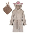 thumbnail image 1 of Kids Robes for Girls Robe Soft Plush Hooded Fleece Bathrobe - Animal Gift Robes for Big Girls (Llama 6-8 Years), 1 of 7