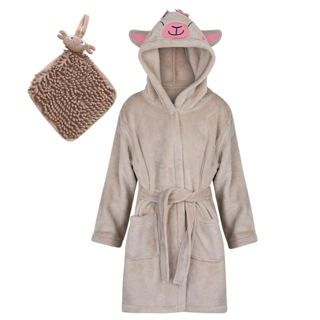 Kids Robes for Girls Robe Soft Plush Hooded Fleece Bathrobe Animal