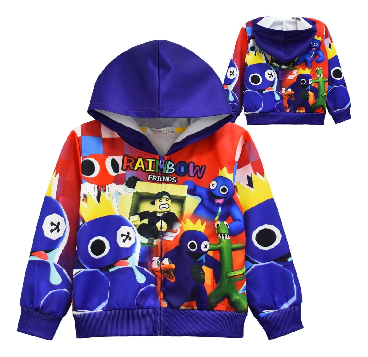 Kids Roblox Zip Up Hoodie Durable 3D Print Sweatshirt for Boys & Girls ...