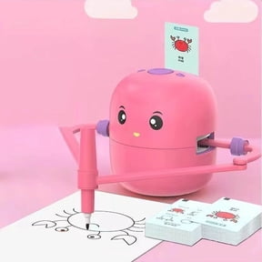 Kids Robot Interactive Educational Drawing Robot for Kids - Montessori Learning Toy with 100 Word Cards, Voice Interaction, Ages 5+