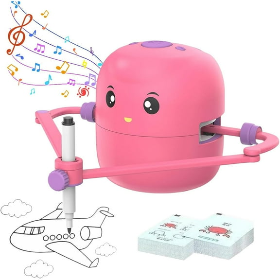 Kids Robot Interactive Educational Drawing Robot for Kids - Montessori Learning Toy with 100 Word Cards, Voice Interaction, Ages 5+
