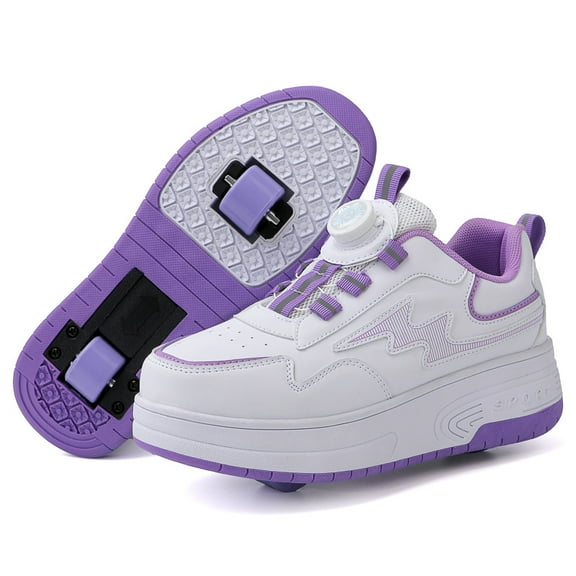 Kids Roller Shoes Sneakers with Wheels - Premium Sport Roller Skate Sneaker for Boys Girls Christmas Birthday Children Show Gift