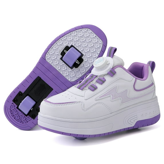 Kids Roller Shoes Sneakers with Wheels - Premium Sport Roller Skate Sneaker for Boys Girls Christmas Birthday Children Show Gift