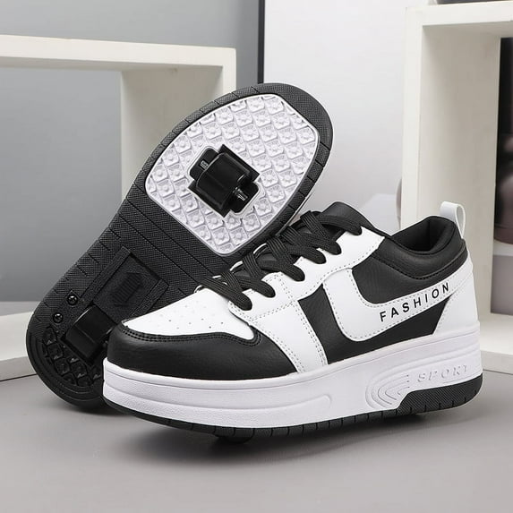 Kids Roller Shoes Sneakers with Wheels - Premium Sport Roller Skate Sneaker for Boys Girls Christmas Birthday Children Show Gift