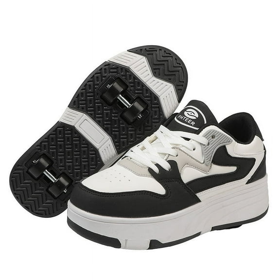 Kids Roller Shoes Sneakers with Wheels - Premium Sport Roller Skate Sneaker for Boys Girls Christmas Birthday Children Show Gift