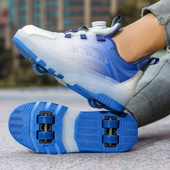 Kids Roller Shoes Sneakers with Wheels - Premium Sport Roller Skate Sneaker for Boys Girls Christmas Birthday Children Show Gift