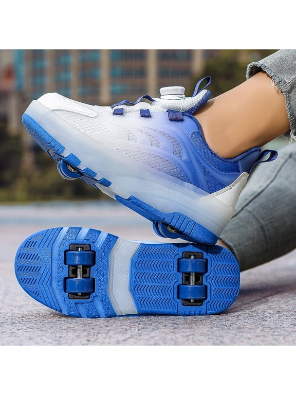 Kids Roller Shoes Sneakers with Wheels - Premium Sport Roller Skate Sneaker for Boys Girls Christmas Birthday Children Show Gift