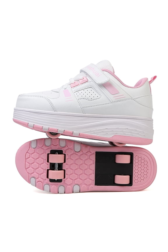 Kids Roller Shoes Sneakers with Wheels - Premium Sport Roller Skate Sneaker for Boys Girls Christmas Birthday Children Show Gift