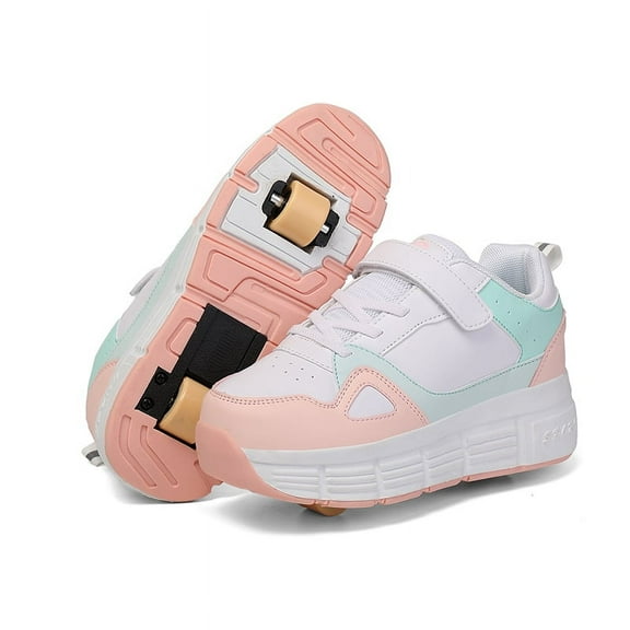 Kids Roller Shoes Sneakers with Wheels - Premium Sport Roller Skate Sneaker for Boys Girls Christmas Birthday Children Show Gift