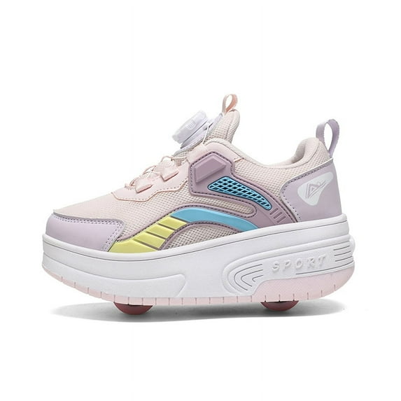 Kids Roller Shoes Sneakers with Wheels - Premium Sport Roller Skate Sneaker for Boys Girls Christmas Birthday Children Show Gift