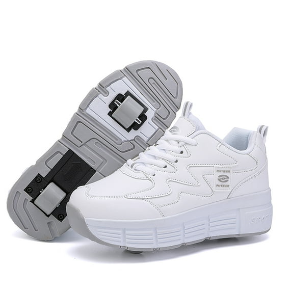 Kids Roller Shoes Sneakers with Wheels - Premium Sport Roller Skate Sneaker for Boys Girls Christmas Birthday Children Show Gift