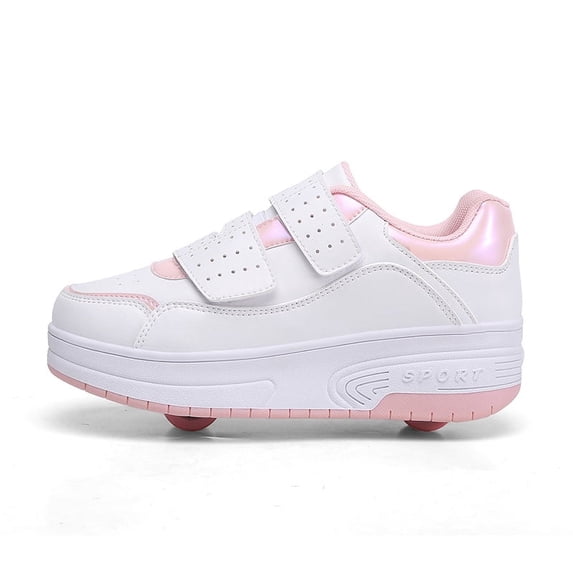 Kids Roller Shoes Sneakers with Wheels - Premium Sport Roller Skate Sneaker for Boys Girls Christmas Birthday Children Show Gift
