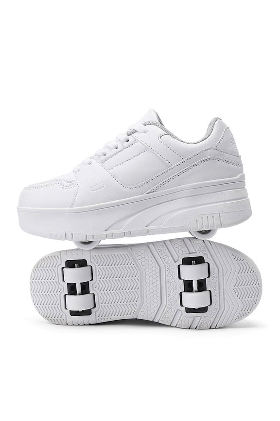 Kids Roller Shoes Sneakers with Wheels - Premium Sport Roller Skate Sneaker for Boys Girls Christmas Birthday Children Show Gift