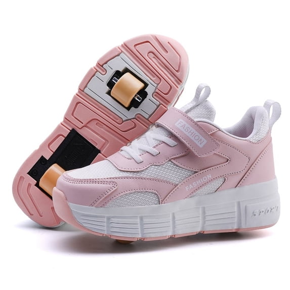 Kids Roller Shoes Sneakers with Wheels - Premium Sport Roller Skate Sneaker for Boys Girls Christmas Birthday Children Show Gift