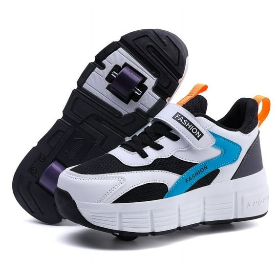 Kids Roller Shoes Sneakers with Wheels - Premium Sport Roller Skate Sneaker for Boys Girls Christmas Birthday Children Show Gift