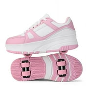 Kids Roller Shoes Sneakers with Wheels - Premium Sport Roller Skate Sneaker for Boys Girls Christmas Birthday Children Show Gift